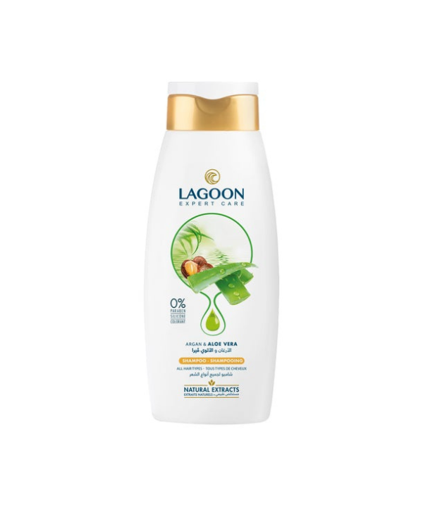 Lagoon Natural Extracts Shampoo for All Hair Types Argan & Aloe Vera